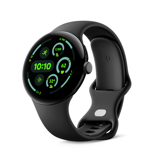 Image sur Google pixel watch - Montre intelligente Android avec suivi d'activité - Montre de suivi de la fréquence cardiaque - Boîtier en acier inoxydable 6 Mois de garantie